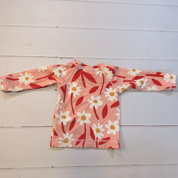 Hanna Anderson‎ Sunblock Rash Guard Happy Pink Daisies 6-12 mos 70cm - Picture 3 of 7